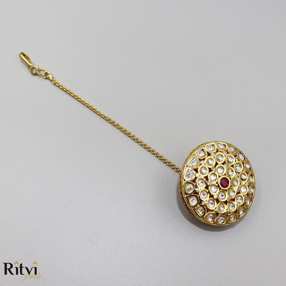 Ritvi-Shami-Kundan-Gold-BorlaBor-1.jpg Ritvi Shami Kundan Gold Borla/Bor - Image 1