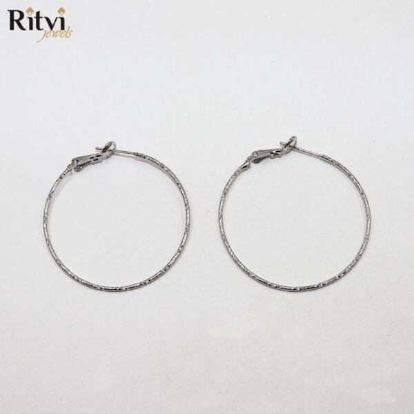 Riwaz Hoops Fashion Silver Earrings