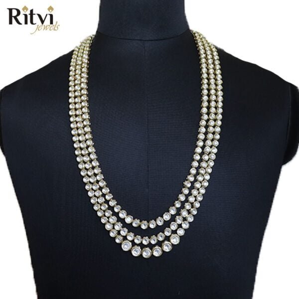 Ritvi Kundan 3 Line Sherwani Mala