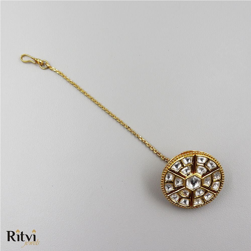 ritvi-madhur-kundan-gold-borla-bor-2.jpg Ritvi Madhur Kundan Gold Borla/Bor - Image 1