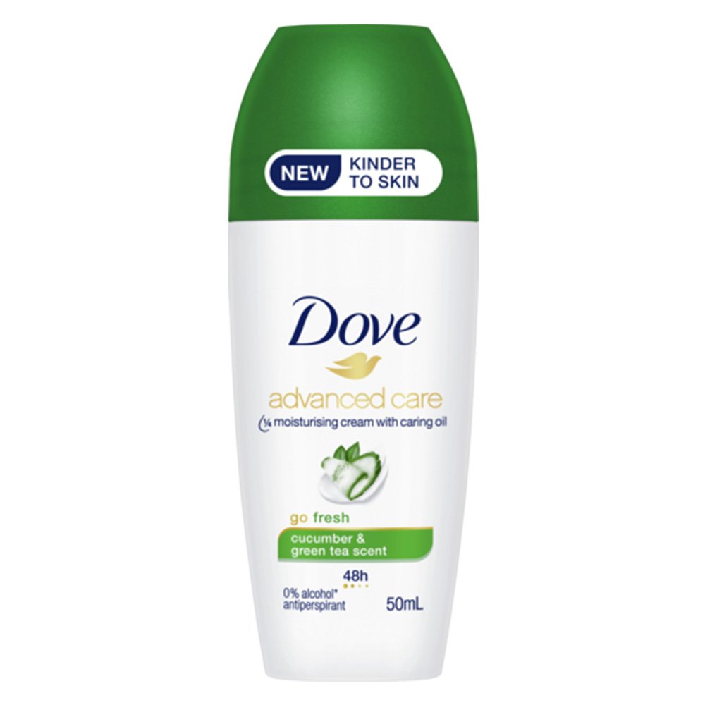 Dove Advanced Care Go Fresh cucumber & Green Tea Scent Antiperspirant Roll On 50ml 01 Dove Advanced Care Go Fresh cucumber & Green Tea Scent Antiperspirant Roll On 50ml 01
