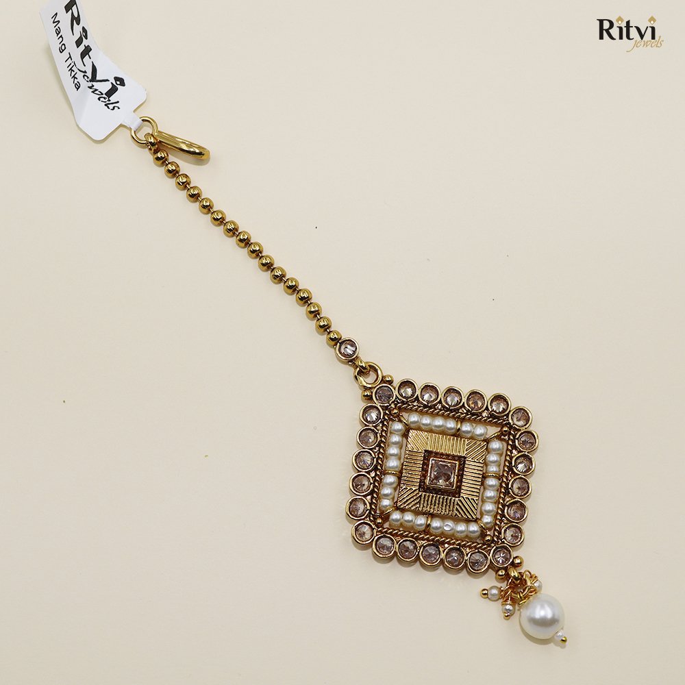 Harita Rajwada Gold Maang Tikka (3) Harita Rajwada Gold Maang Tikka