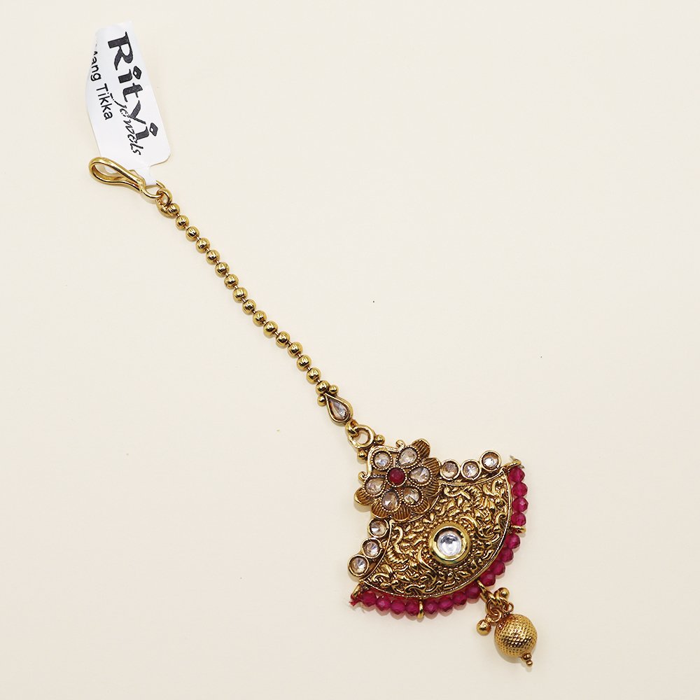 Lipika Polki And Kundan Gold Maang Tikka (1) Lipika Polki And Kundan Gold Maang Tikka