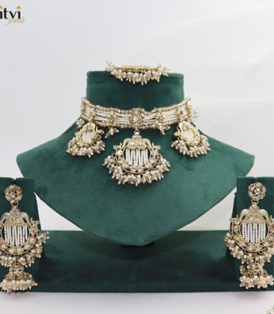 Vamika polki beaded necklace set