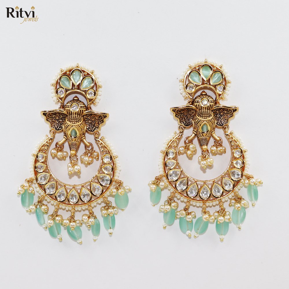 gajraj Gajraj Kundan Earrings