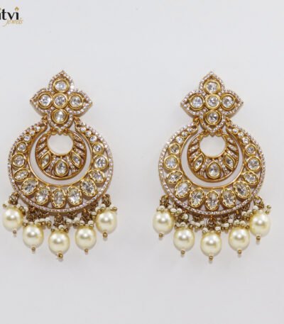 Noor Kundan Pearl Earrings