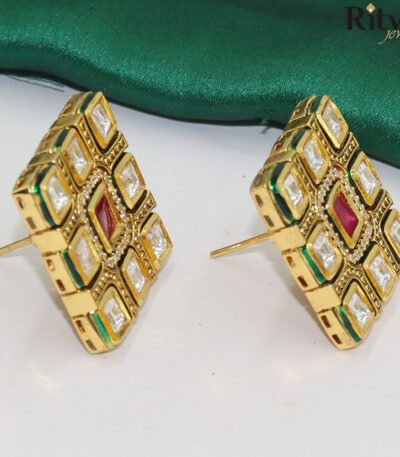 Regal Ruby Square Studs