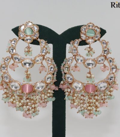 Pastel Kundan Bloom Chandbalis