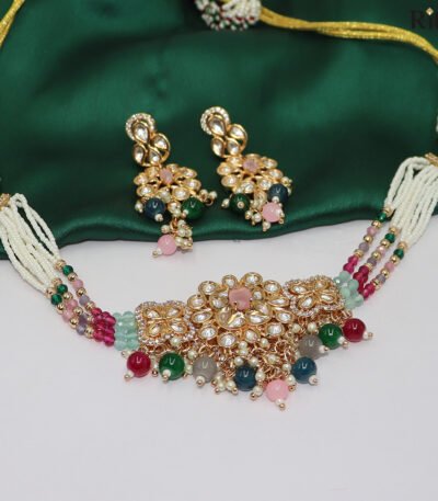 Royal Blossom Kundan Choker Set